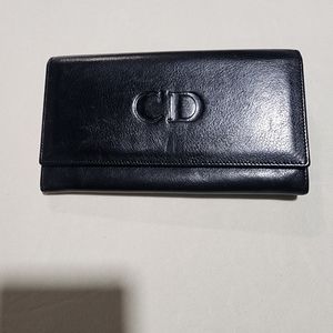 Christian Dior authentic logo charm wallet and dust bag
